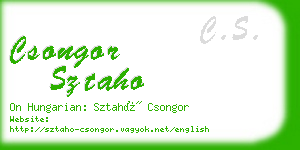 csongor sztaho business card